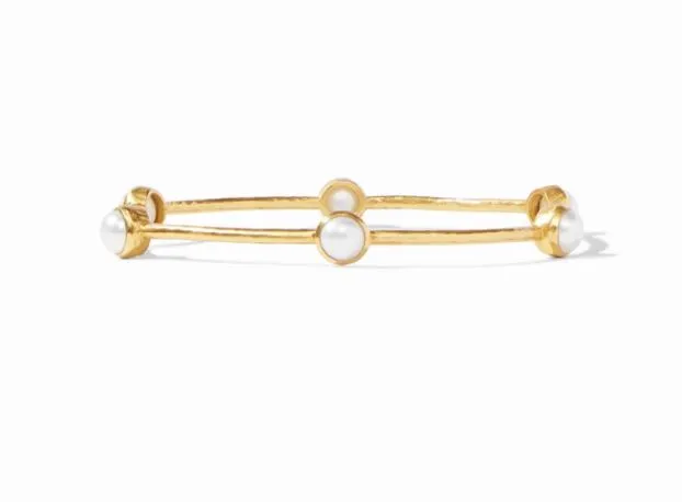Julie Vos Milano Bangle Gold Pearl