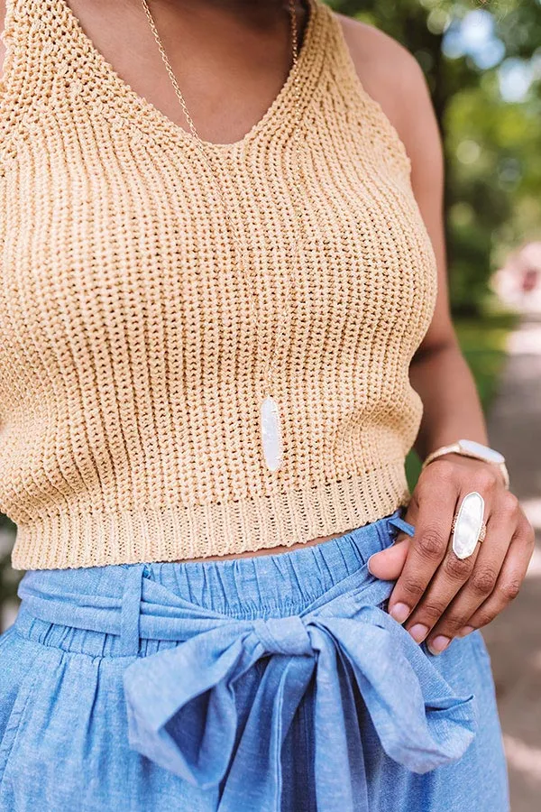 Kendra Scott Layla Gold Long Pendant Necklace in Opalite Illusion
