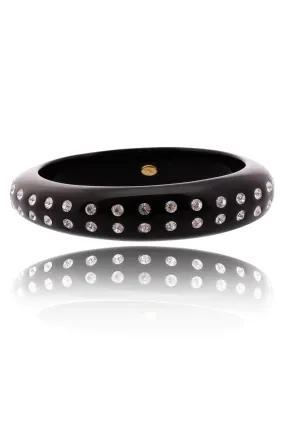 KENNETH JAY LANE Black Dots Resin Bangle