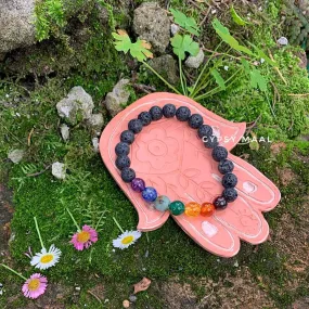 Lava Seven Chakra Bracelet