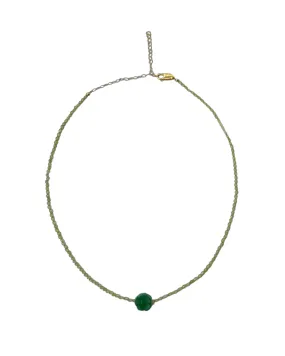 Lime Crystal Flower Necklace