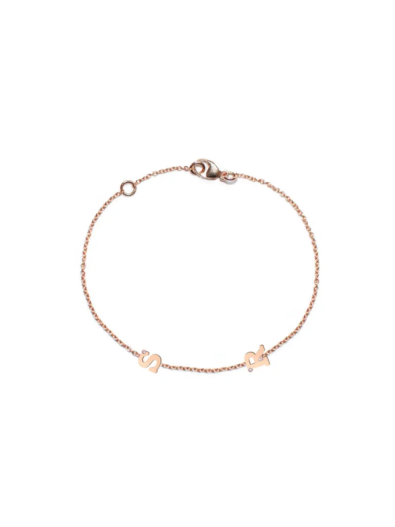 Love Letter Initial Bracelet Personalized