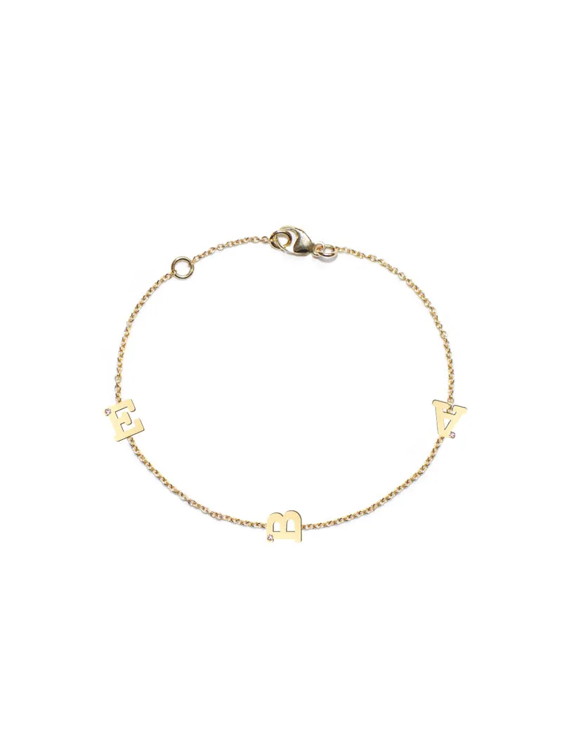 Love Letter Initial Bracelet Personalized