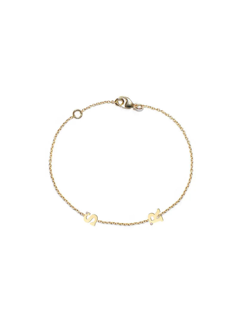Love Letter Initial Bracelet Personalized