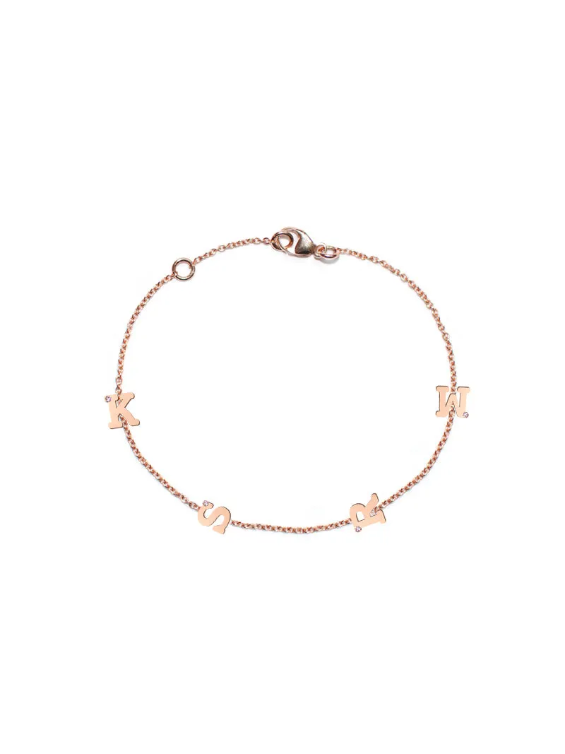 Love Letter Initial Bracelet Personalized