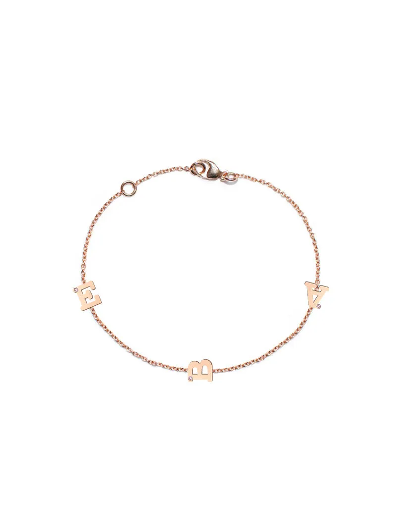 Love Letter Initial Bracelet Personalized
