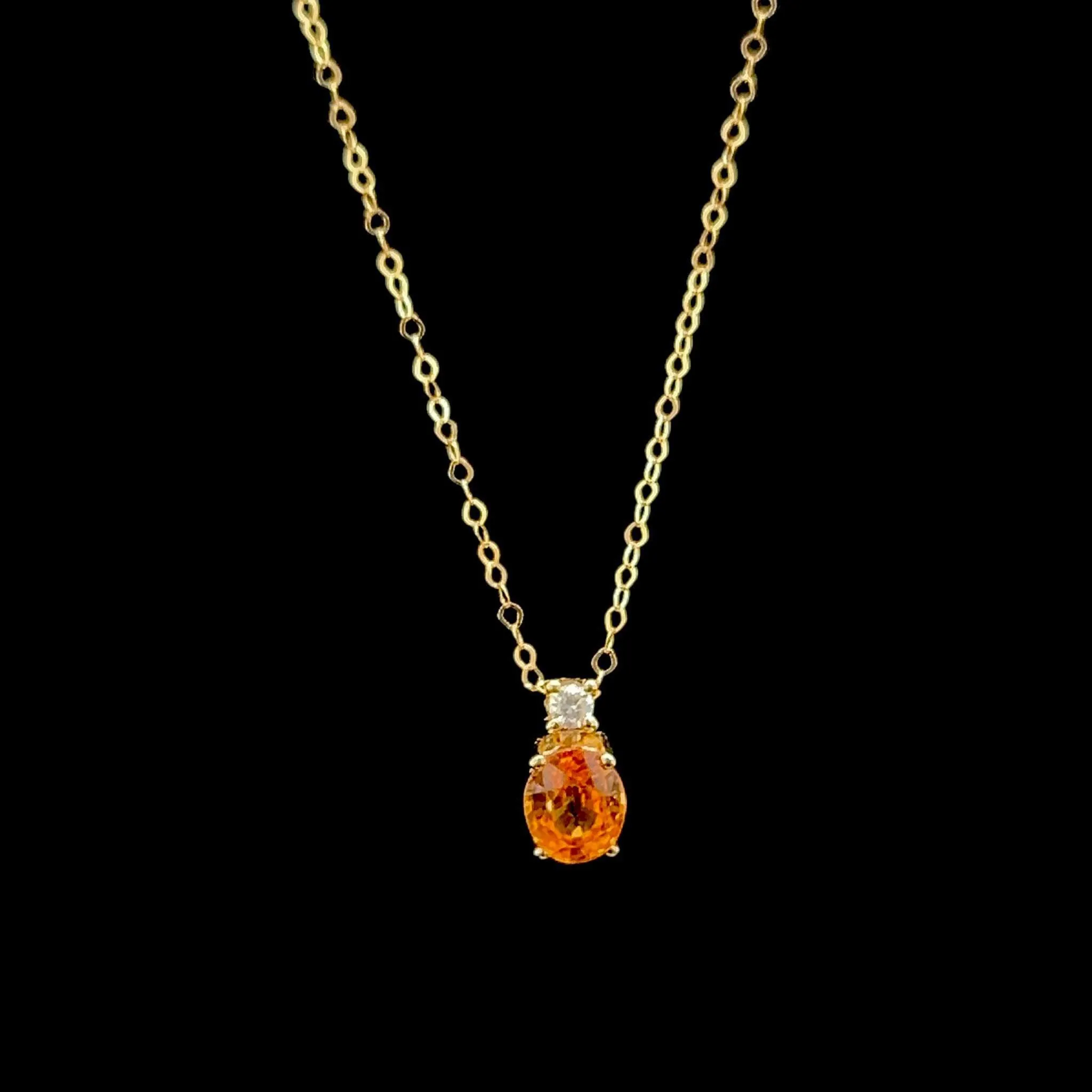 #LVNA2024 | Orange Citrine Diamond Necklace 18” 18kt