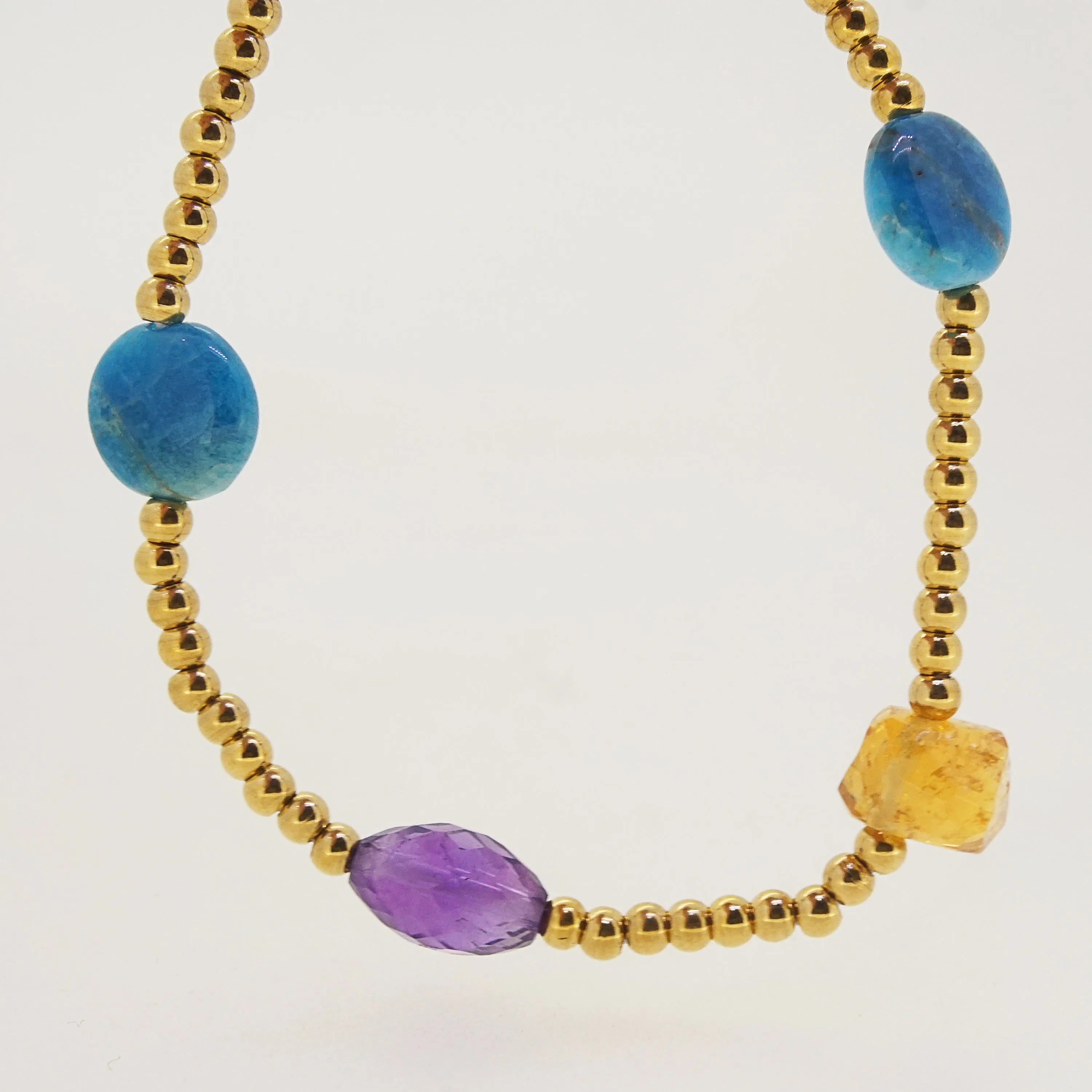 Madagascar Apatite, Amethyst, and Citrine