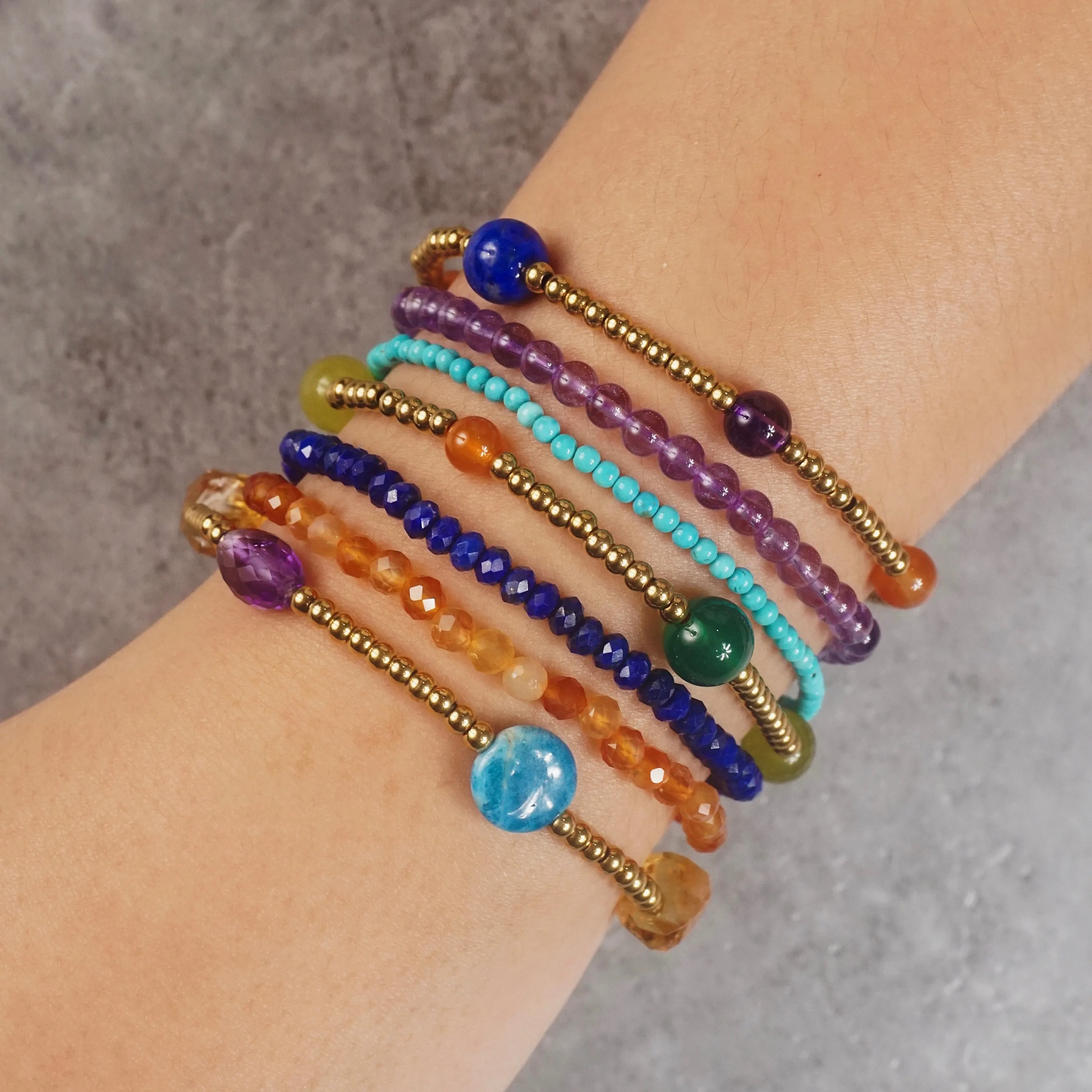 Madagascar Apatite, Amethyst, and Citrine