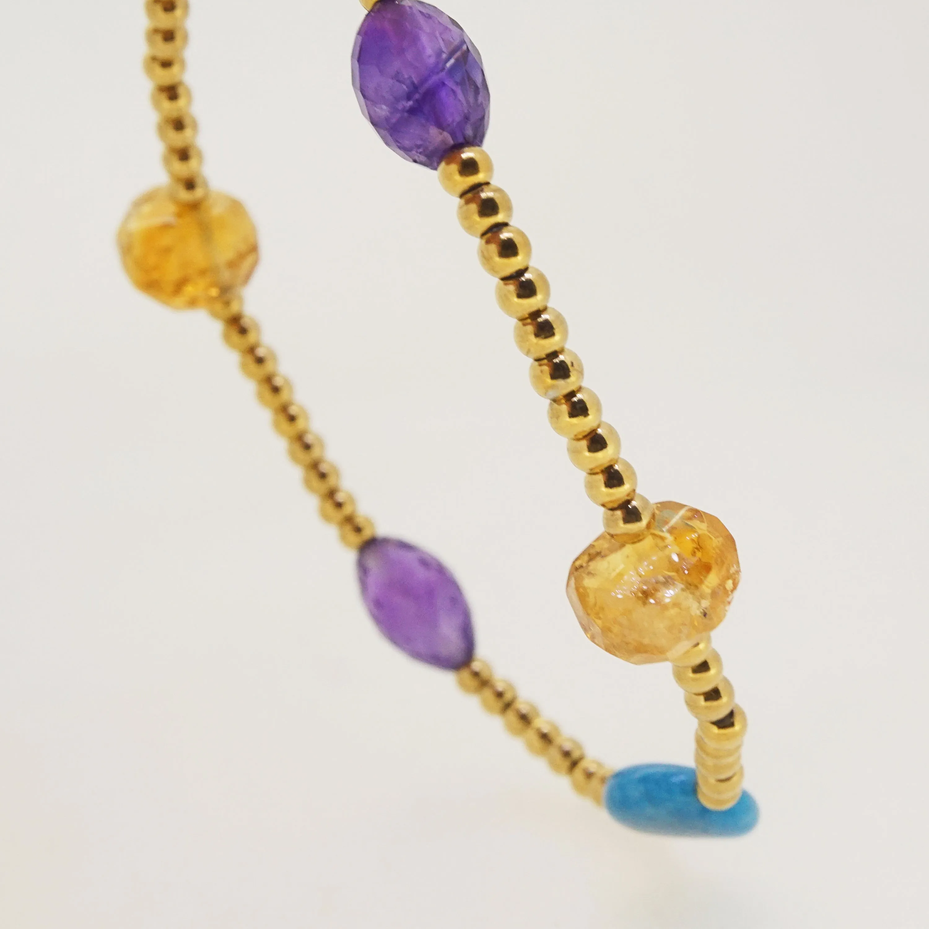 Madagascar Apatite, Amethyst, and Citrine