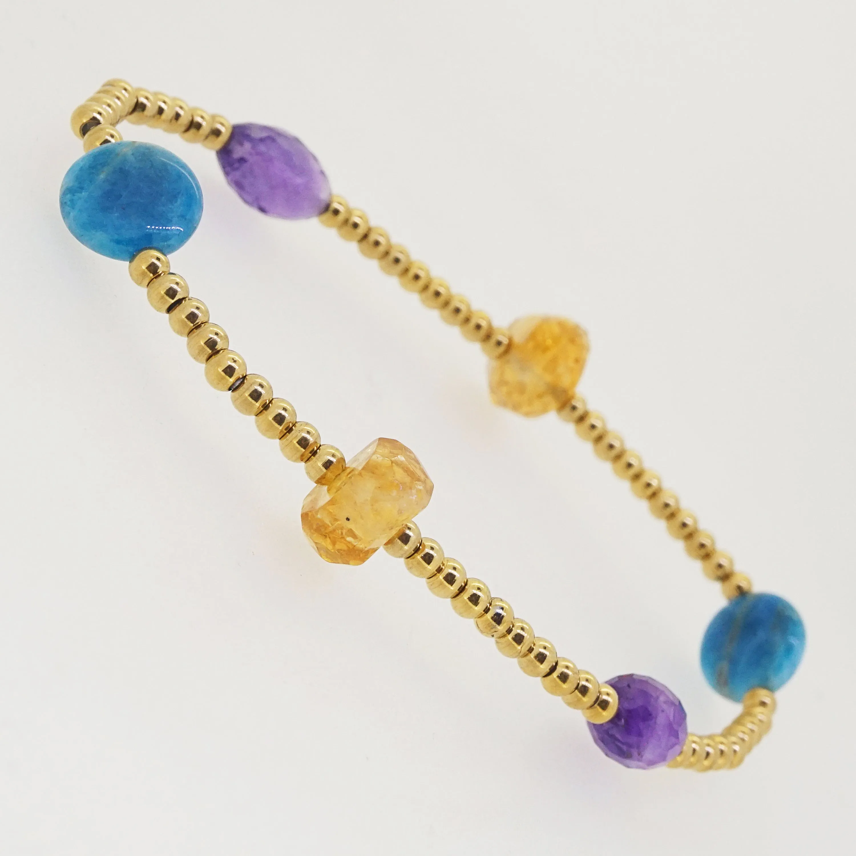 Madagascar Apatite, Amethyst, and Citrine