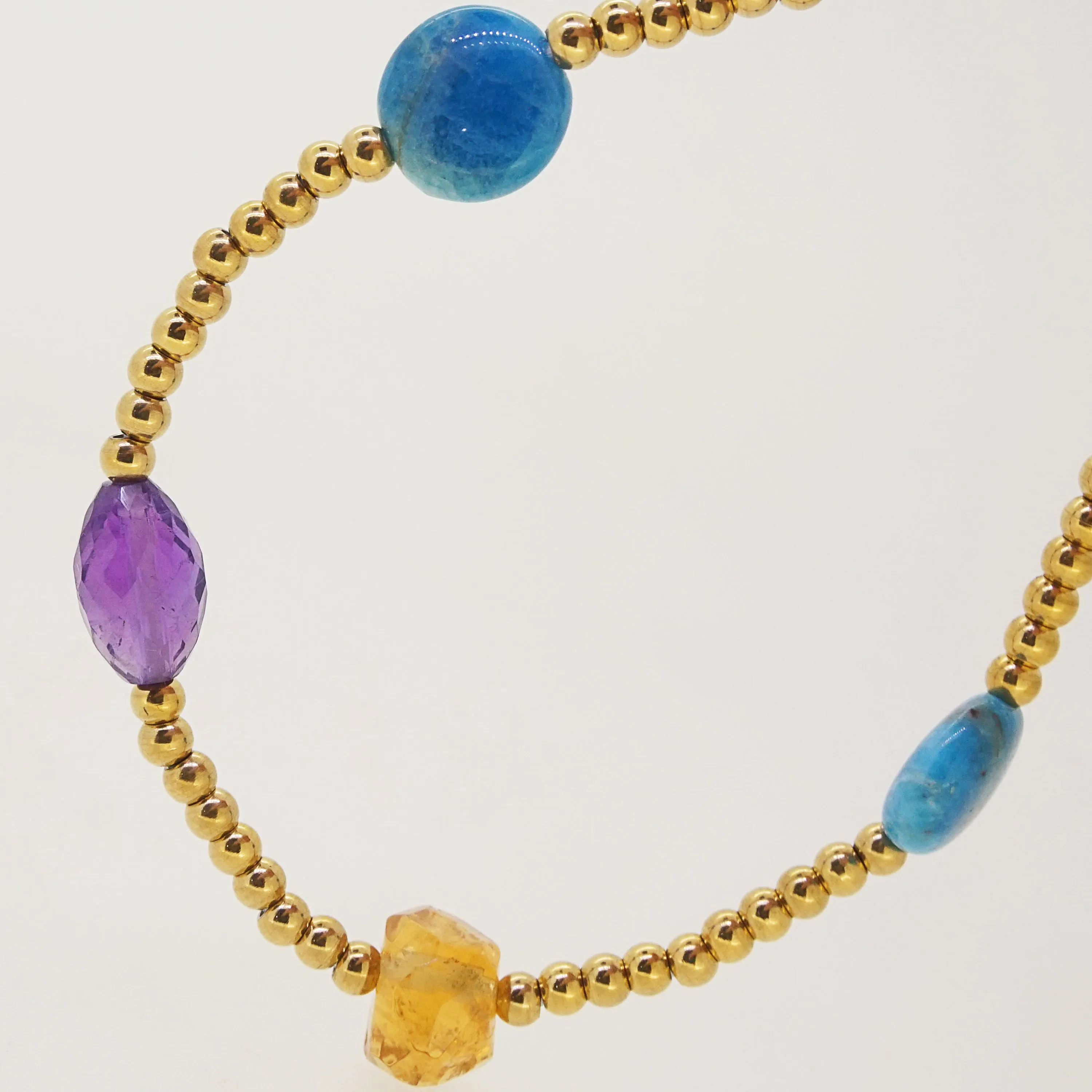 Madagascar Apatite, Amethyst, and Citrine