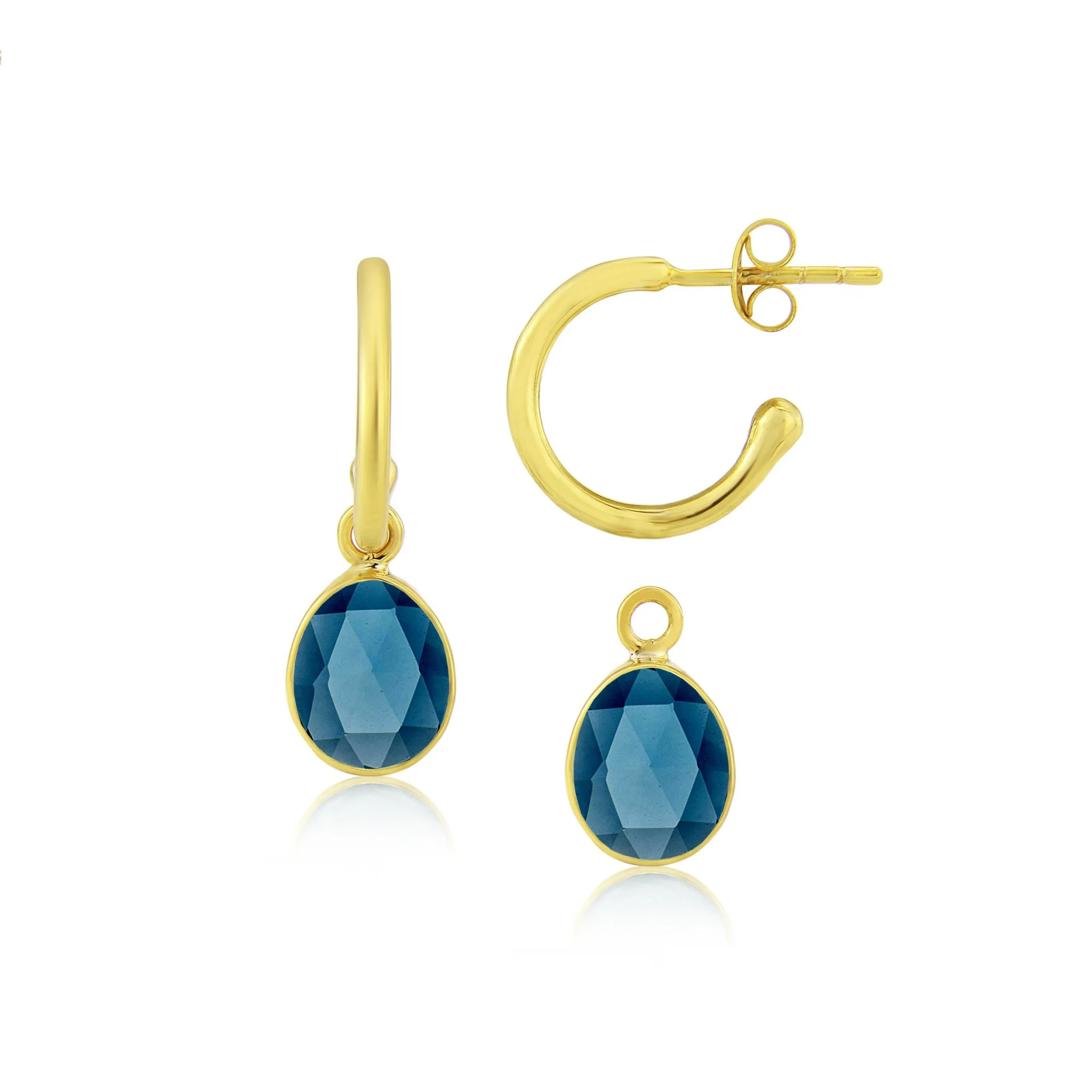Manhattan Gold & London Topaz Interchangeable Gemstone Drops