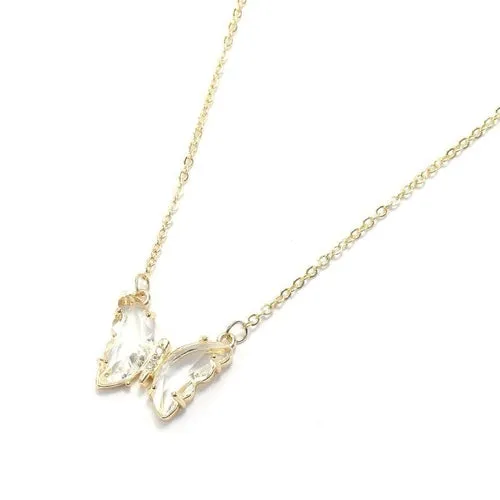 Manifestation Crystal Butterfly Necklace
