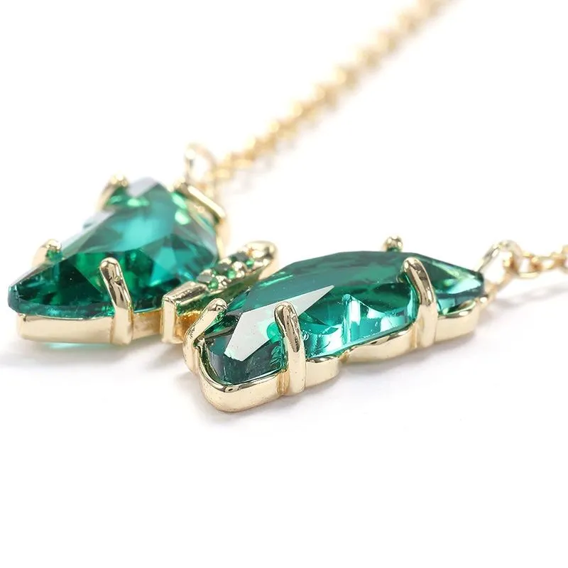 Manifestation Crystal Butterfly Necklace