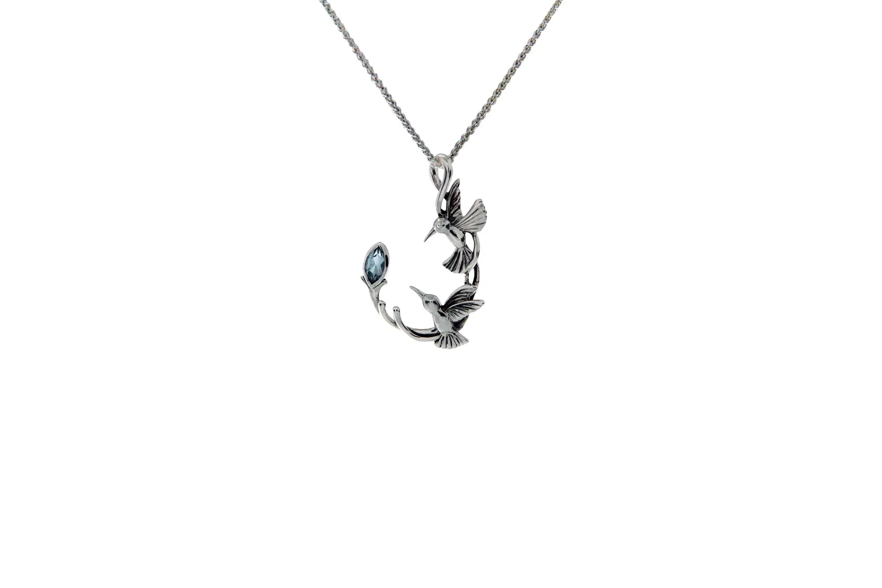 Marquis Double Hummingbird Pendant