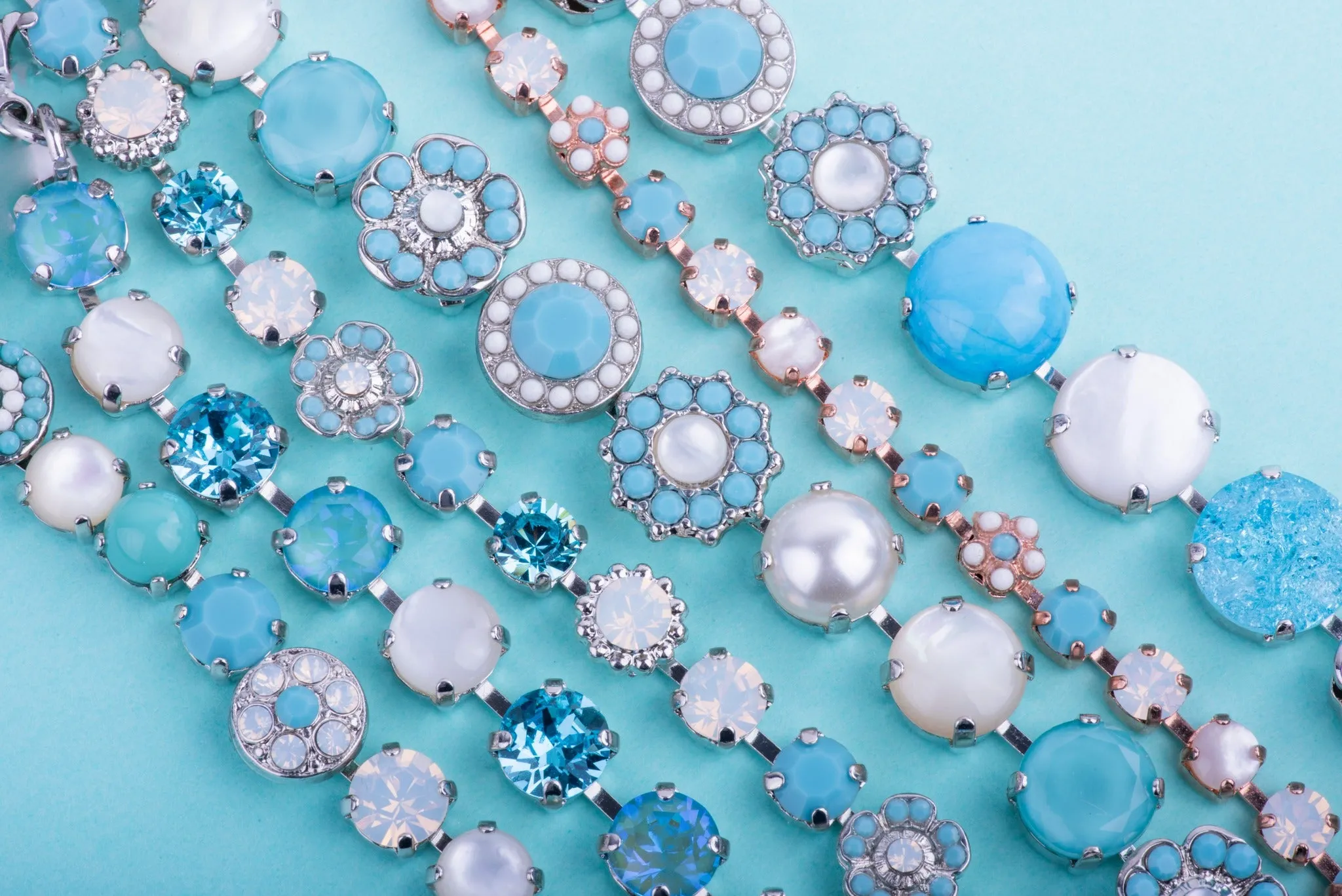 Medium Pavé Necklace in "Aegean Coast" *Custom*