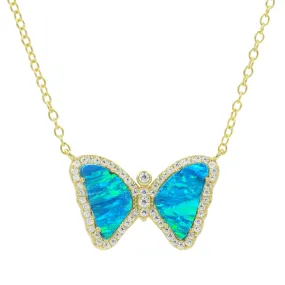 Mini Opal Butterfly Necklace