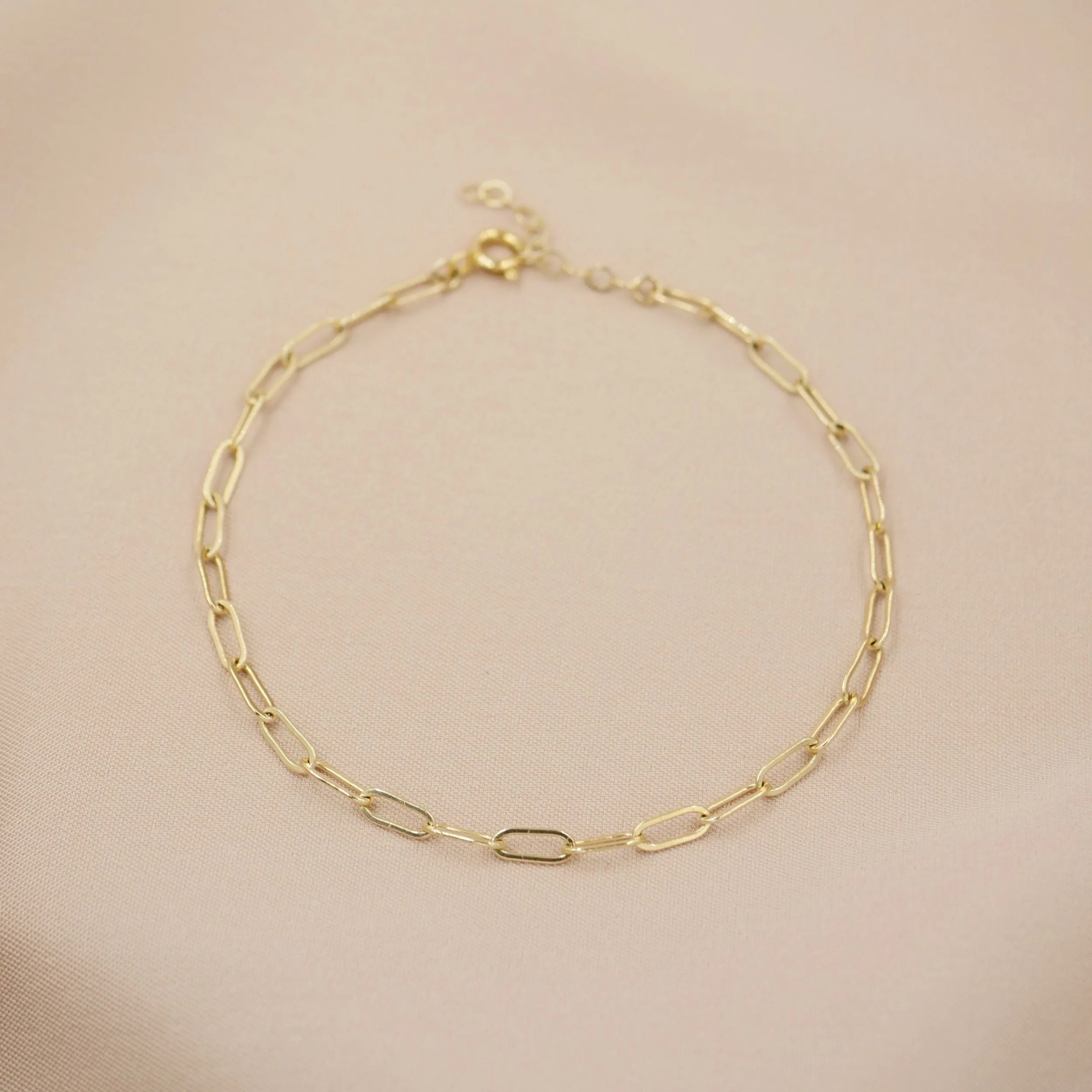 Mini Paperclip Chain Anklet
