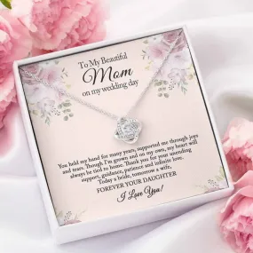 Mother of the Bride Gift from Bride, To My Mom on My Wedding Day, Mother of the Bride Necklace