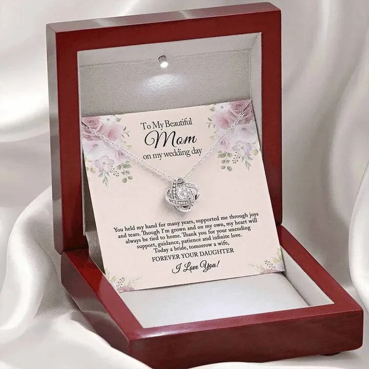 Mother of the Bride Gift from Bride, To My Mom on My Wedding Day, Mother of the Bride Necklace