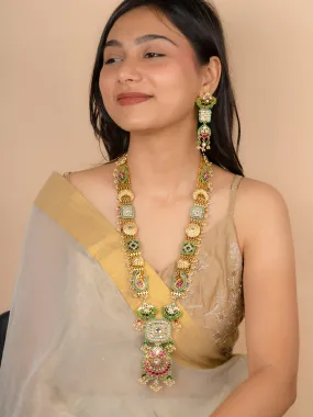 Multicolor Gold Plated Mishr Necklace Set - MR-S651M