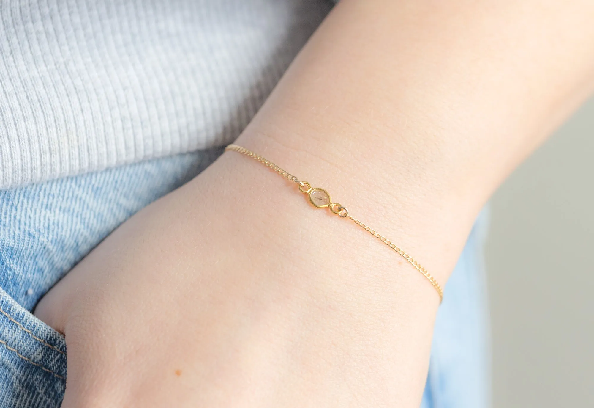 Natural Diamond Slice Bracelet