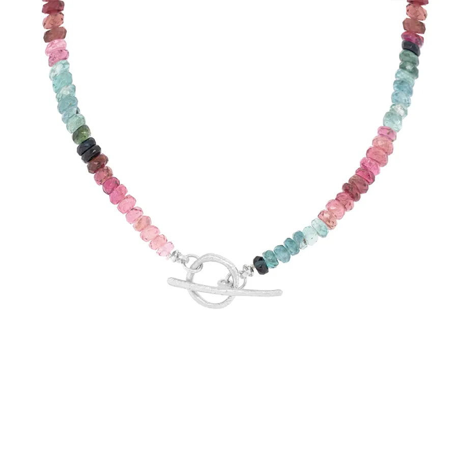 Natural Gemstone 'Boulder' Toggle Necklace