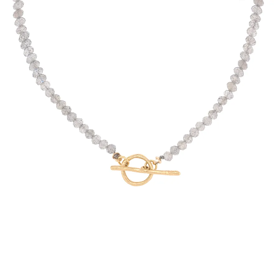 Natural Gemstone 'Boulder' Toggle Necklace