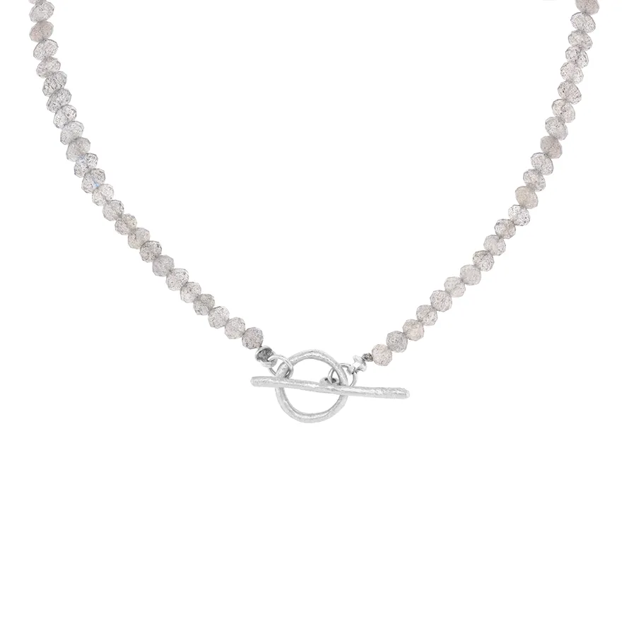Natural Gemstone 'Boulder' Toggle Necklace
