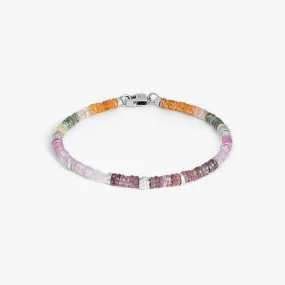 Nodo Beaded Bracelet In Multicolour Sapphire