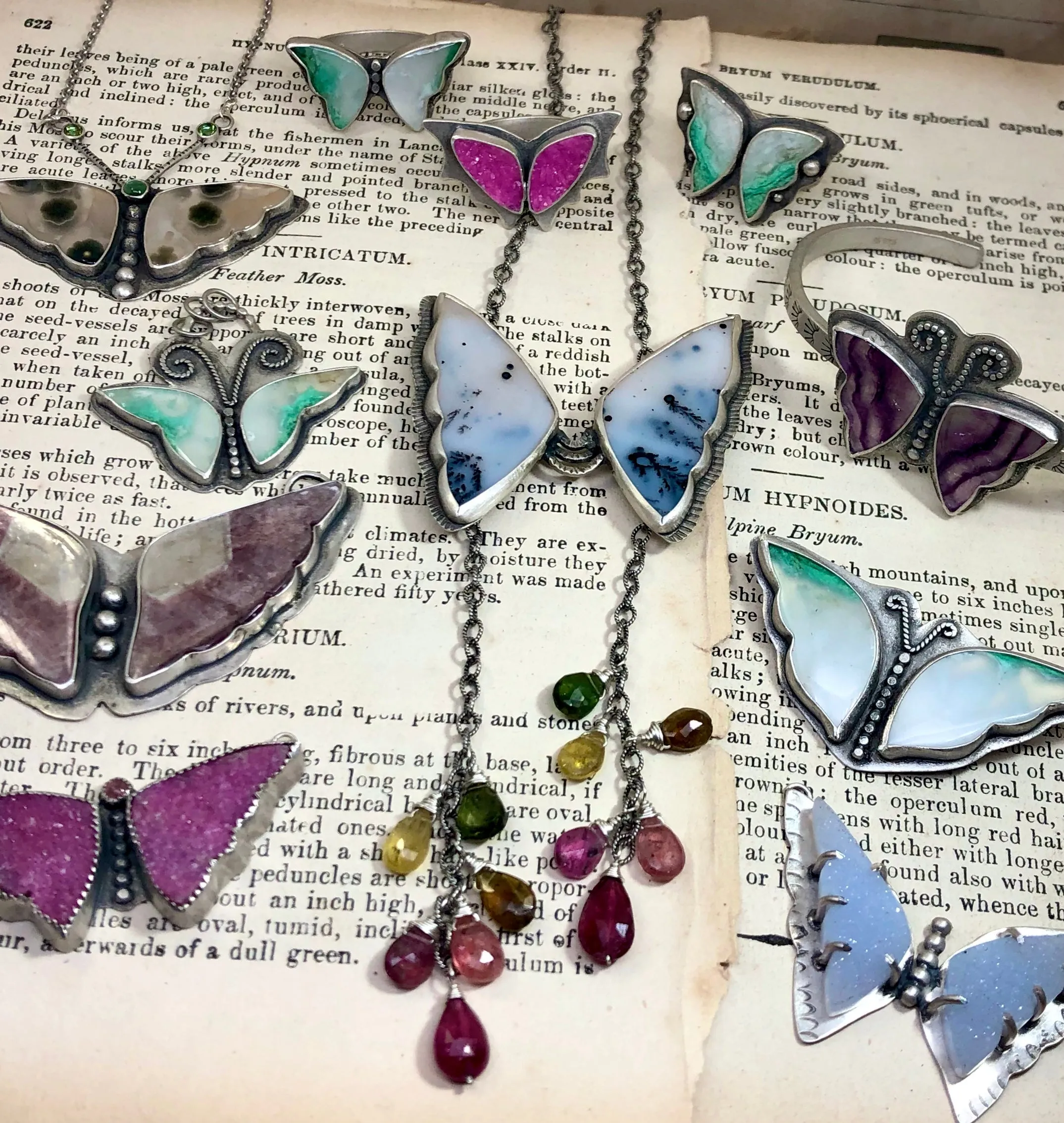Ocean Jasper Butterfly Necklace