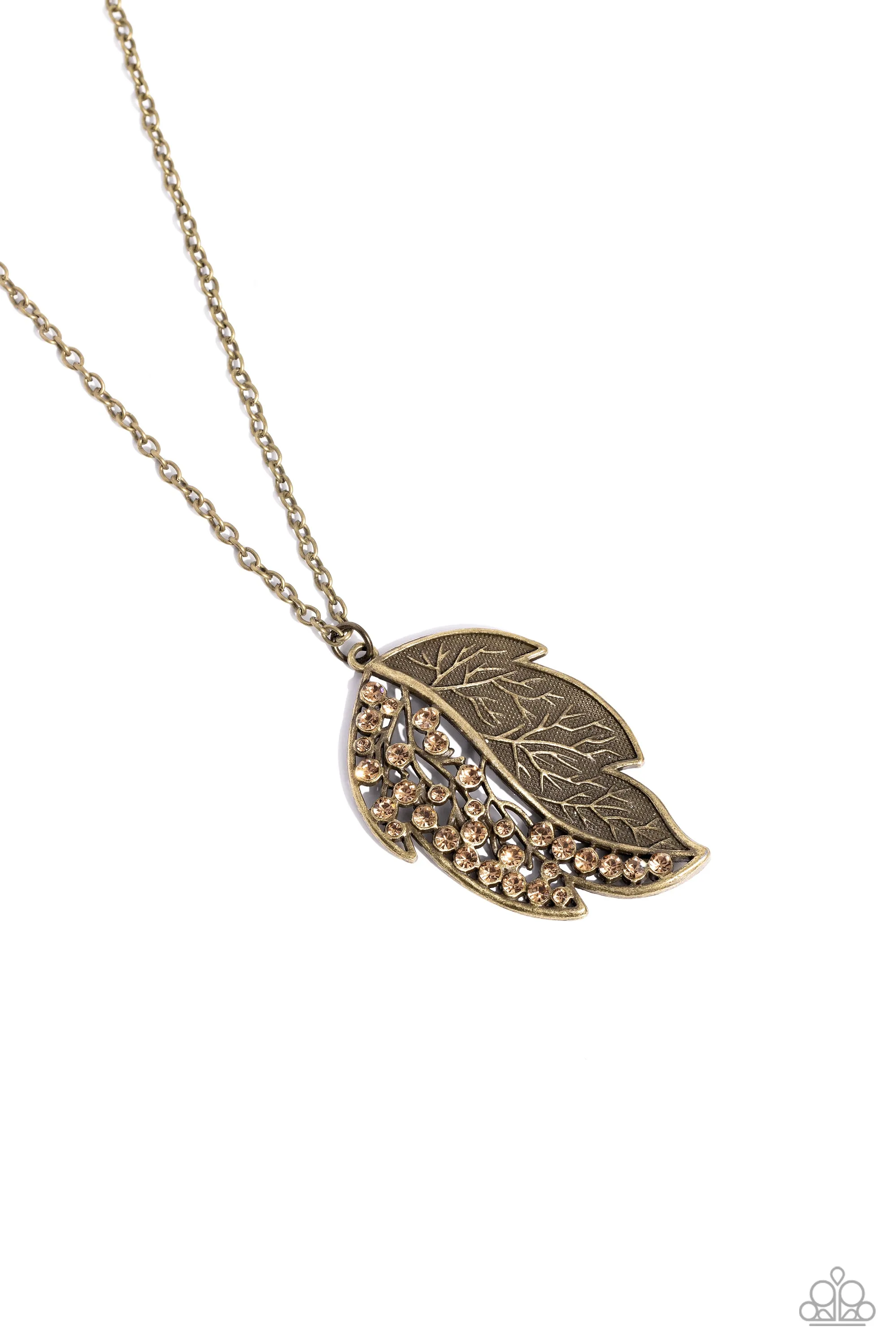 Open Door Jewelry - A Mid-AUTUMN Nights Dream - Brass Necklace - Paparazzi Accessories