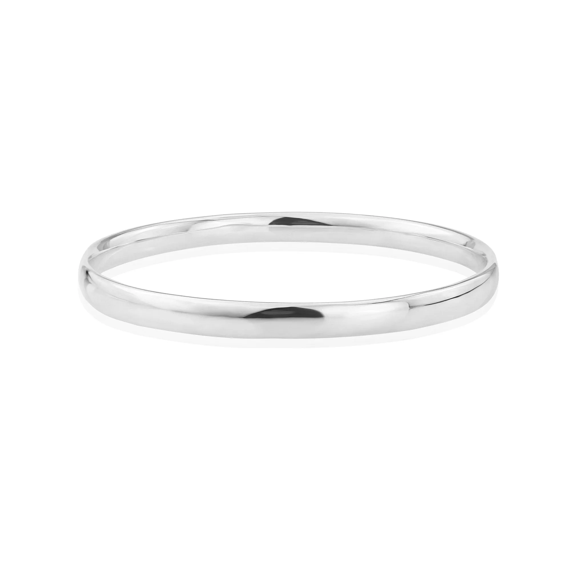 Oval Court Silver Bangle