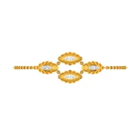 Oval Series Diamond And Gold Bracelet Design