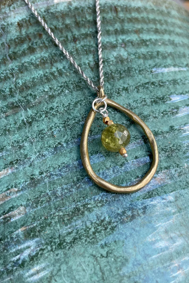 Peaceful Fire Necklace | Green Garnet Limited Edition