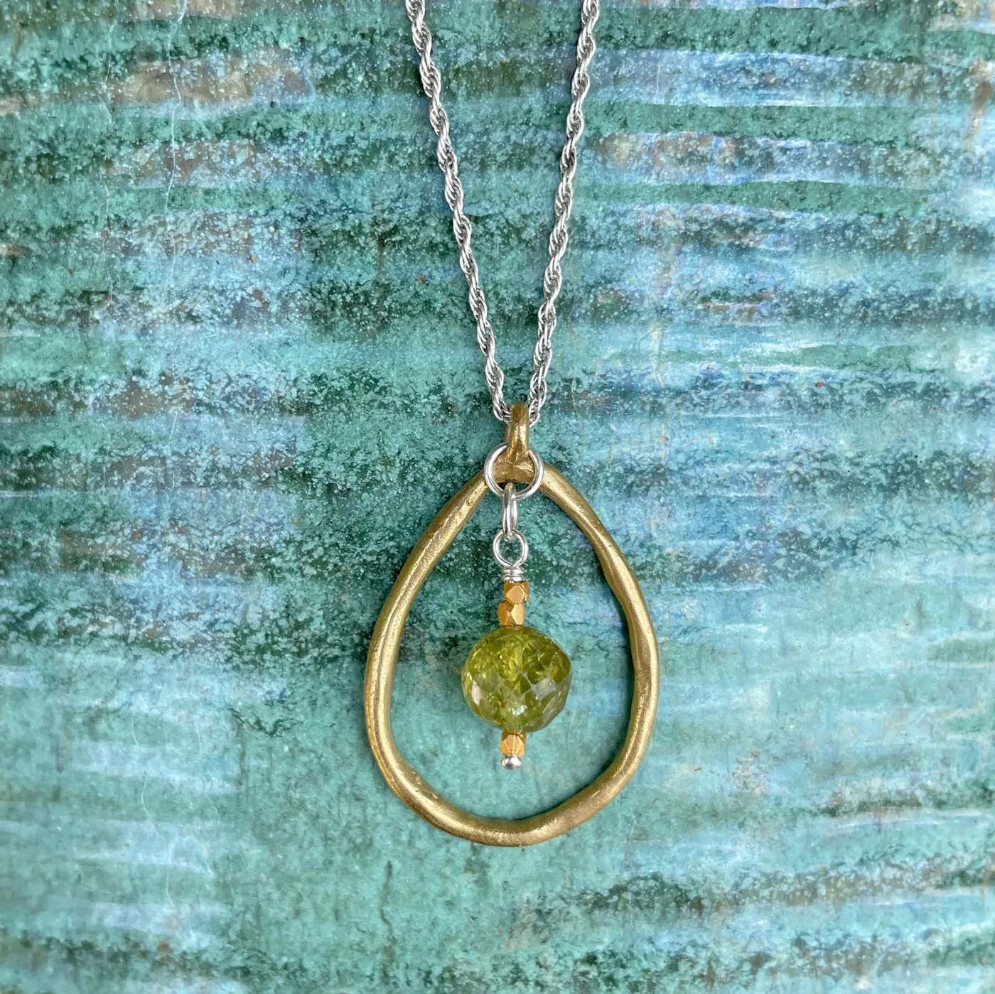 Peaceful Fire Necklace | Green Garnet Limited Edition