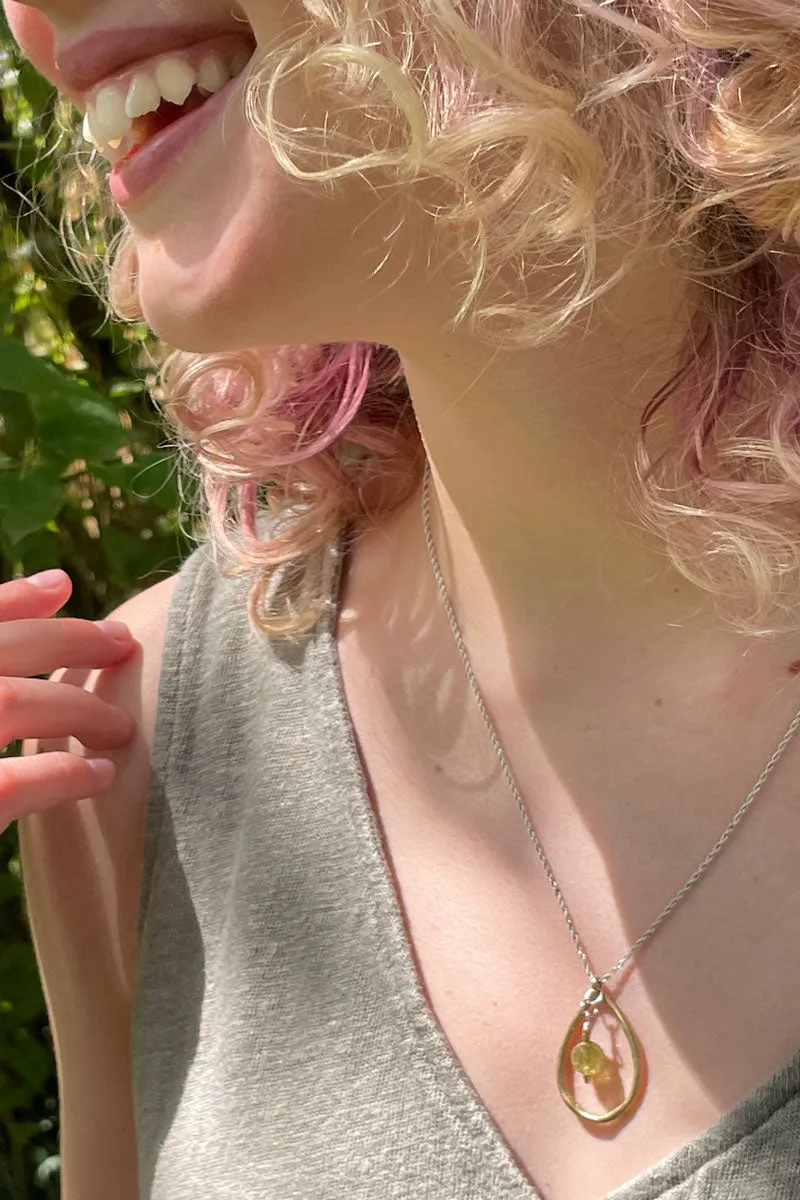 Peaceful Fire Necklace | Green Garnet Limited Edition