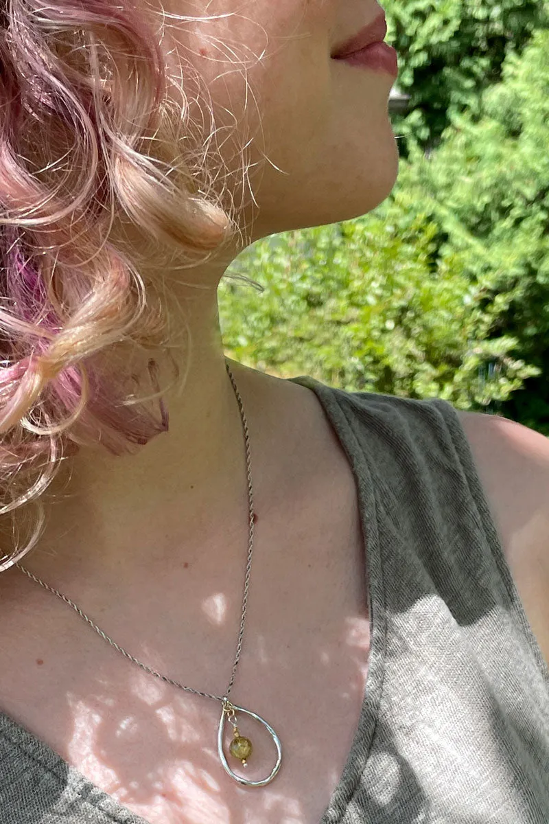 Peaceful Fire Necklace | Green Garnet Limited Edition
