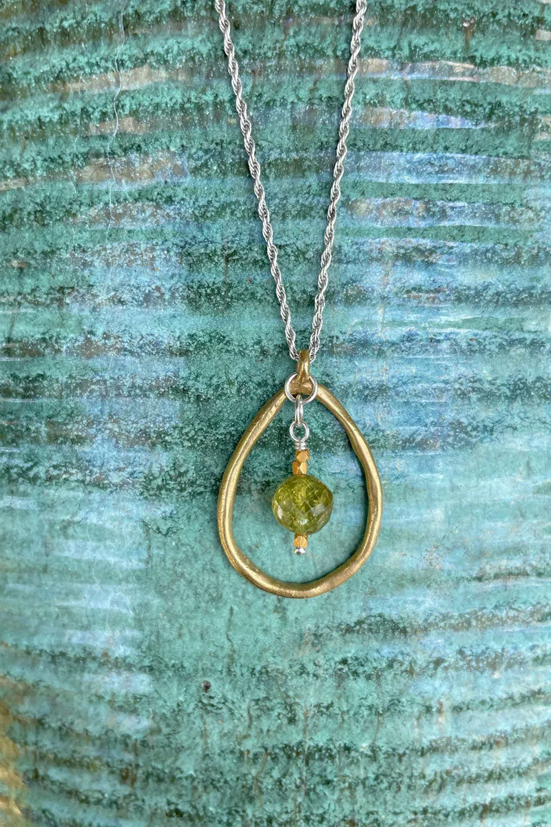 Peaceful Fire Necklace | Green Garnet Limited Edition