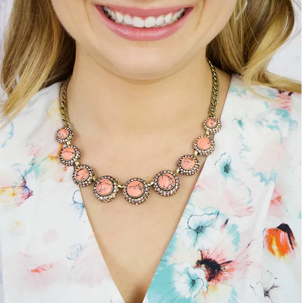 Peachy Statement Necklace