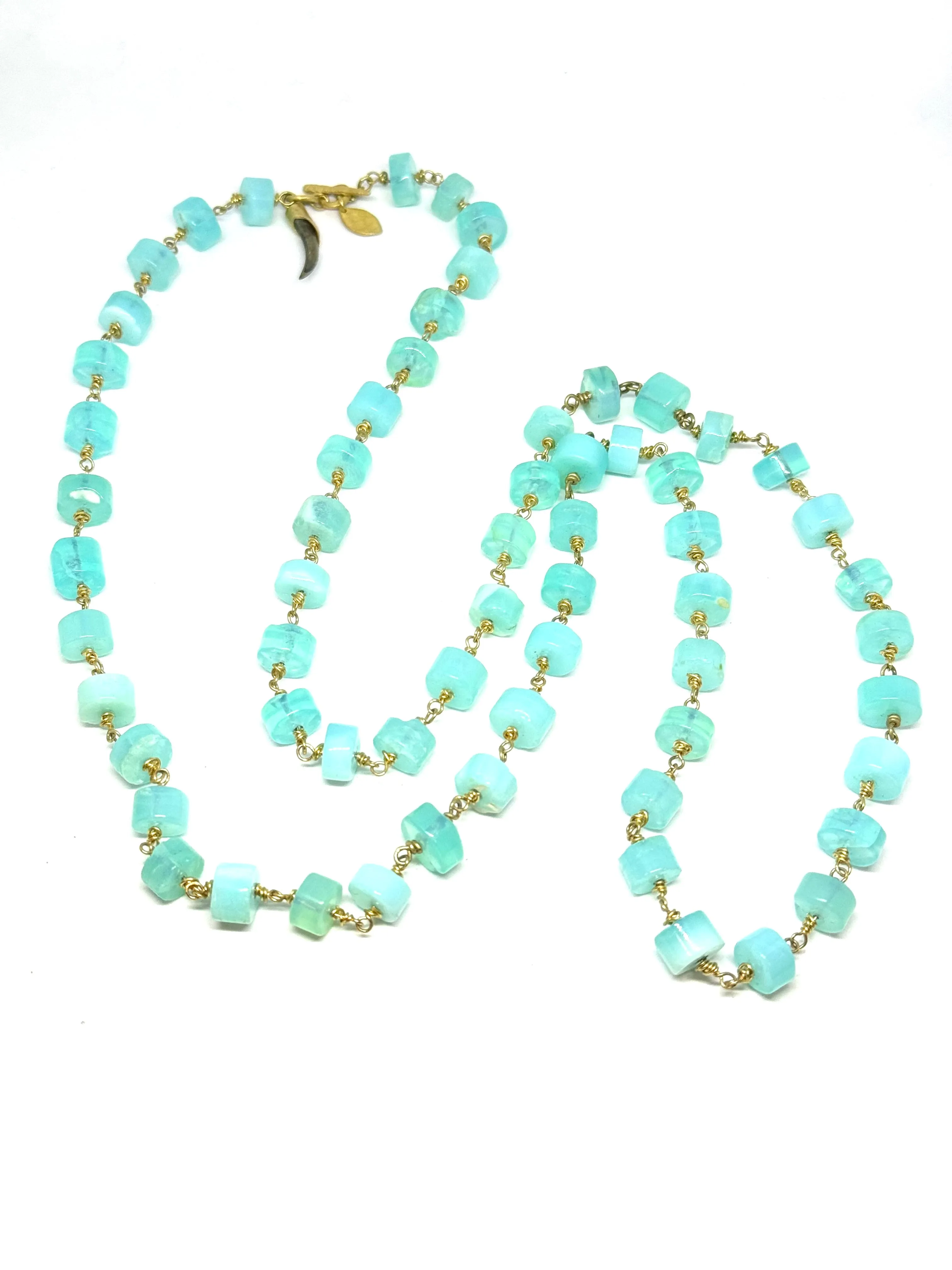 Peruvian Opal 34 Inch Necklace
