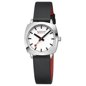 Petite Cushion, Black vegan grape leather, 31 mm