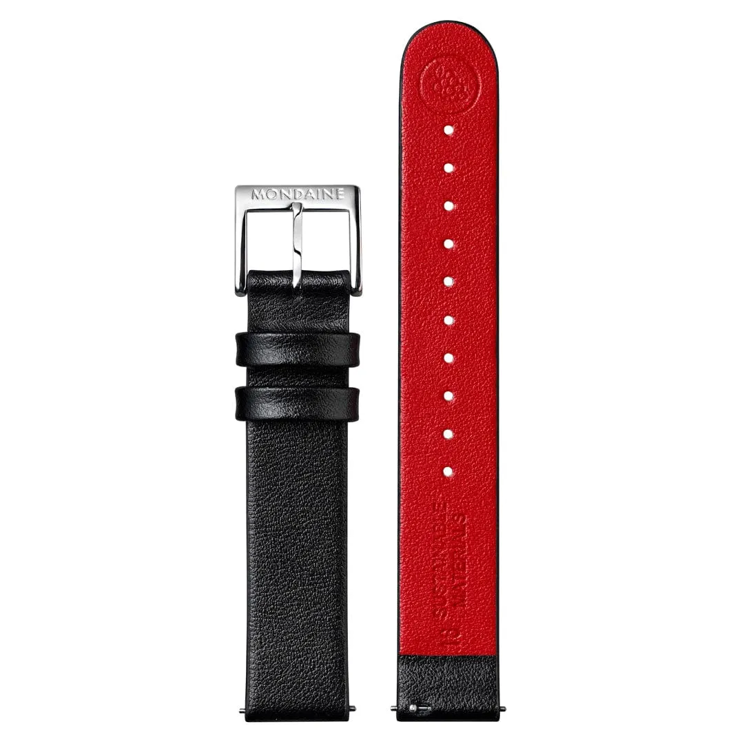 Petite Cushion, Black vegan grape leather, 31 mm