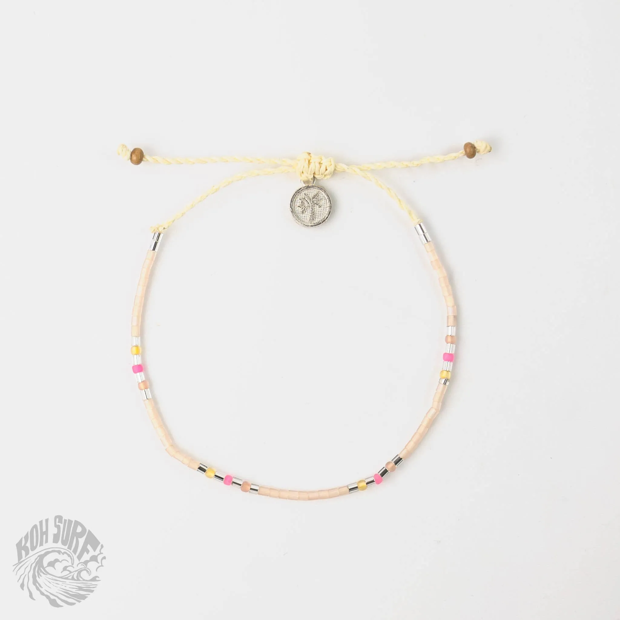 Pineapple Island -  Alila Dainty Beaded Anklet, Beach Anklet by Koh Surf: Pastel