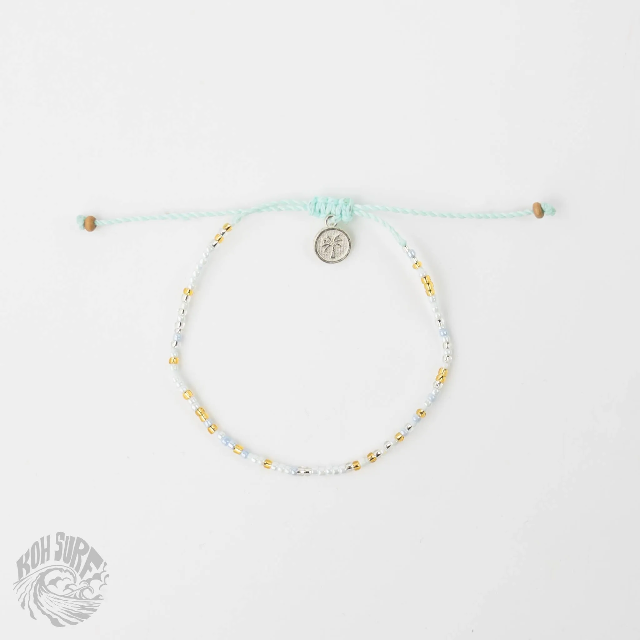 Pineapple Island -  Alila Dainty Beaded Anklet, Beach Anklet by Koh Surf: Pastel