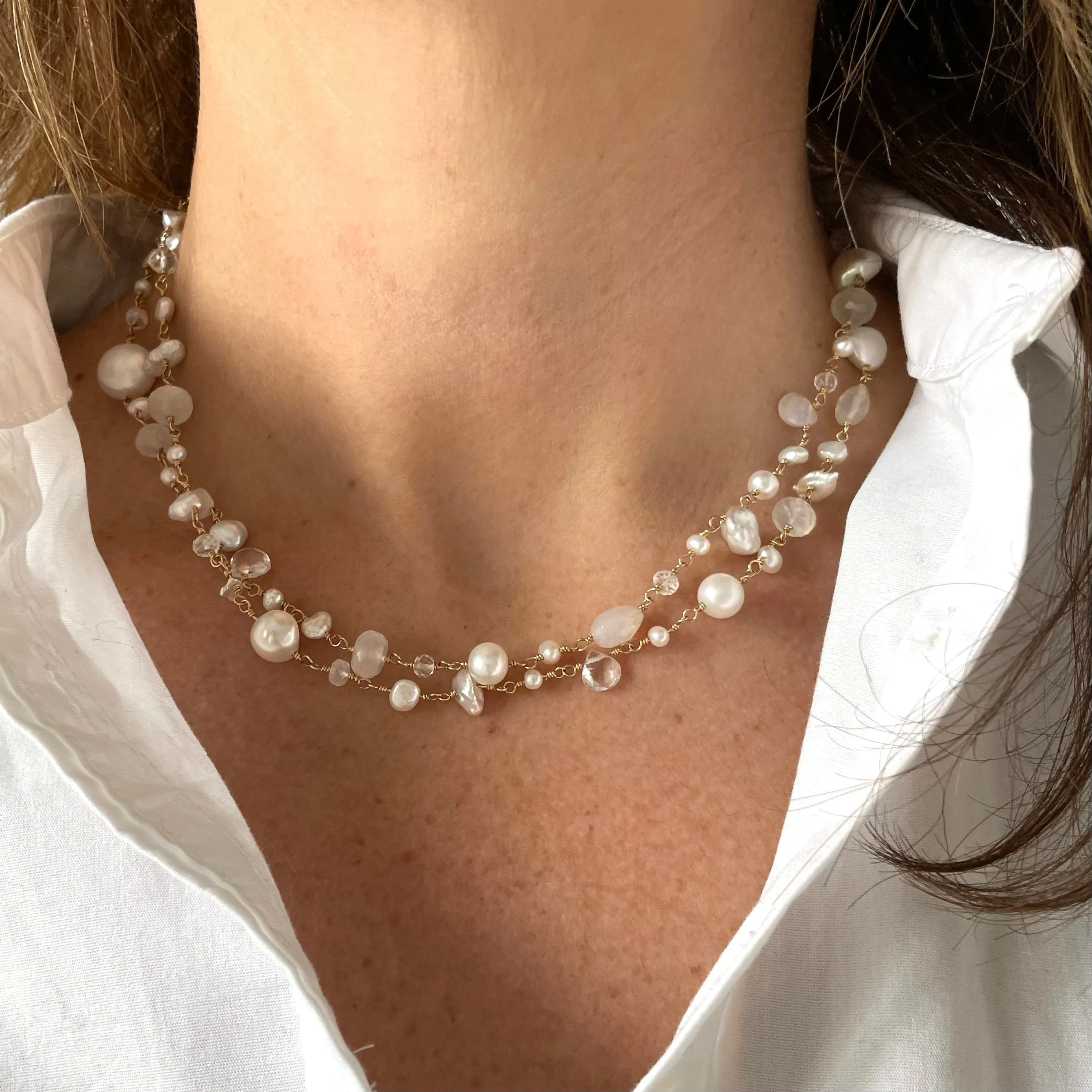 Poppy Linen Necklace