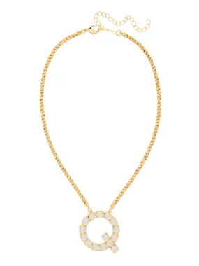 Q Initial Rope Pendant Necklace - NFK36BGWO