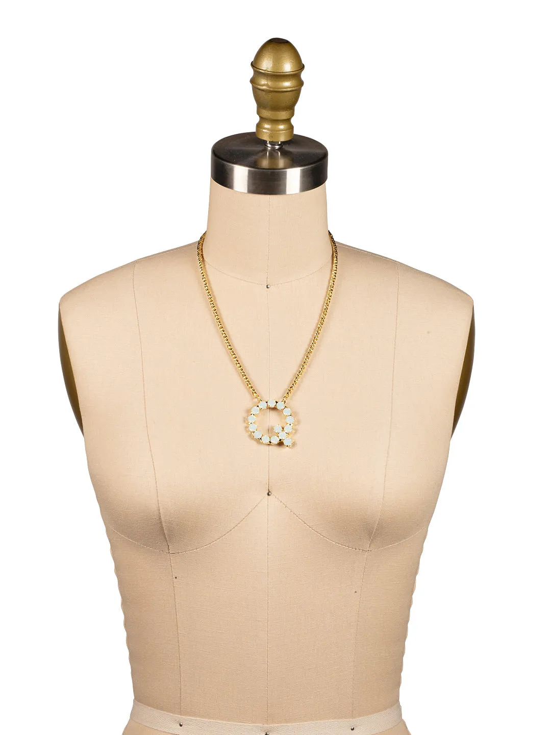 Q Initial Rope Pendant Necklace - NFK36BGWO