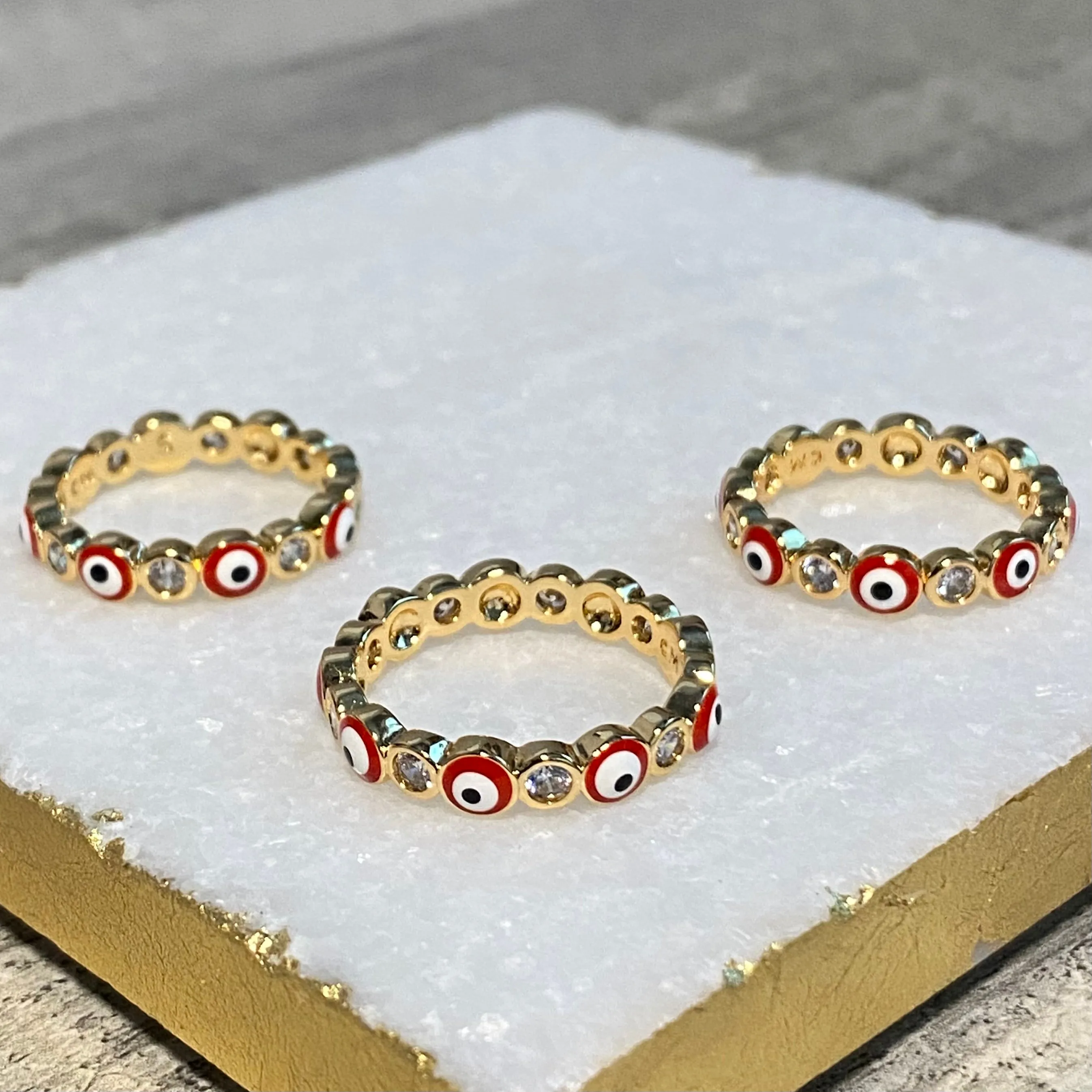 Red Evil Eye Ring 012